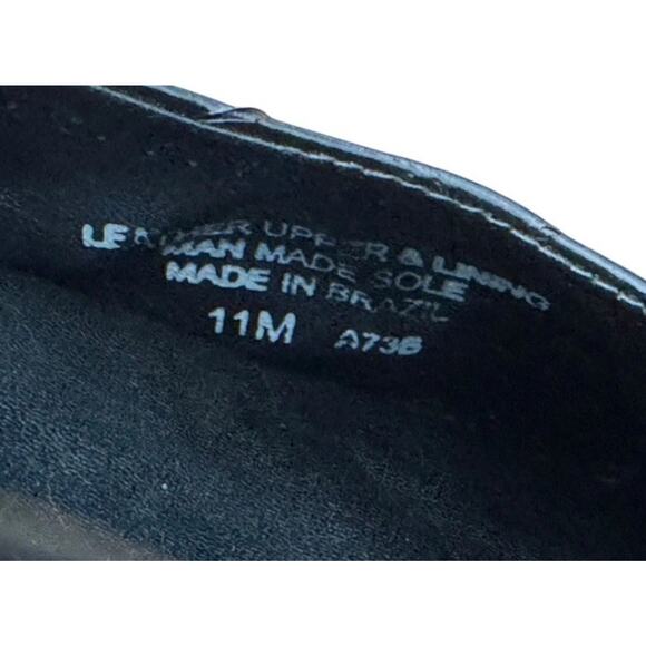 TORY BURCH Reva Black Leather Croc Print Ballet Slip On Flats Scrunch Back 11M - Picture 11 of 11